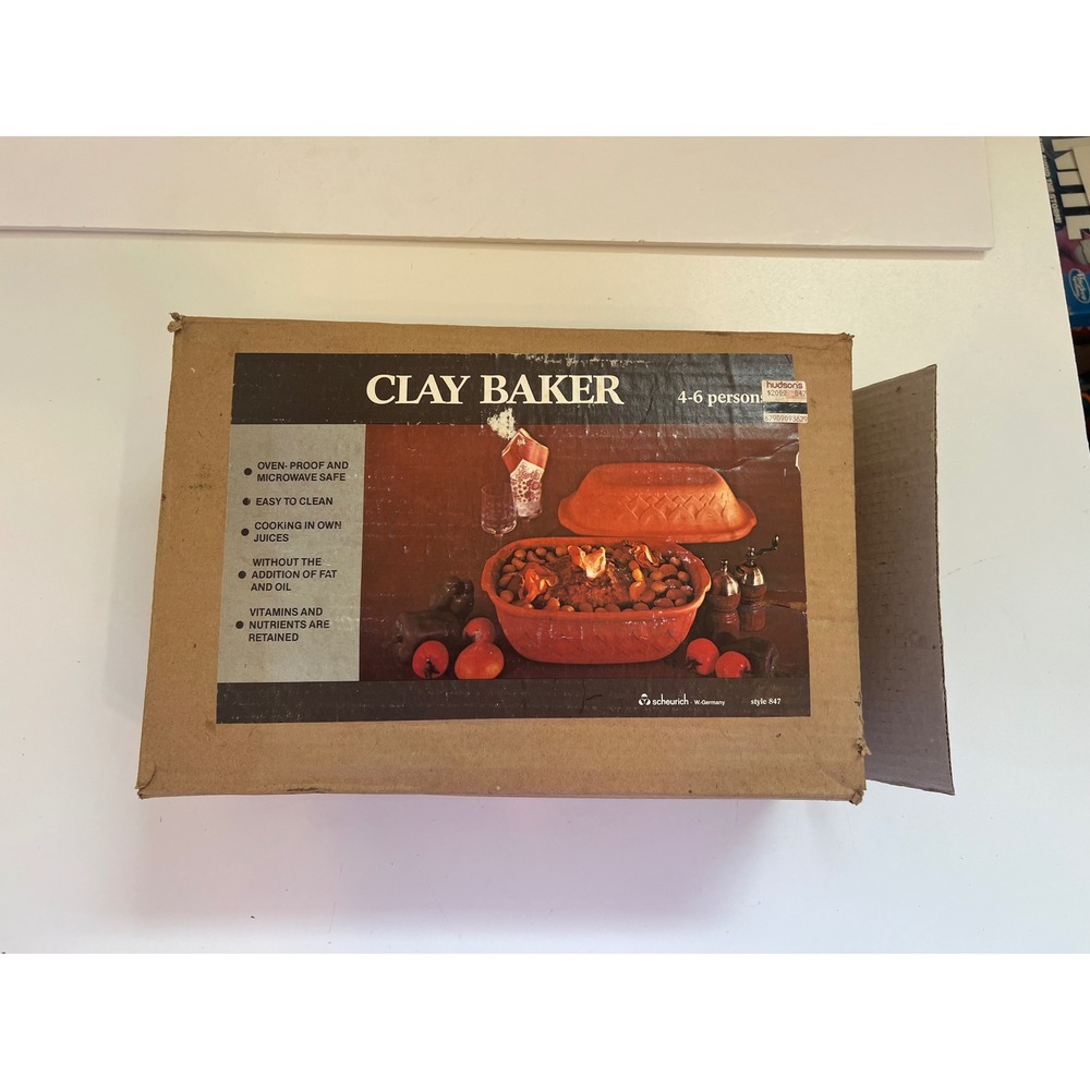 Scheurich West Germany Clay Baker 847 Terracotta Roaster 4-6 Person‎ Oven Proof